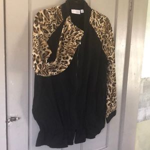 Belle By Kim Gravel Triple Luxe Bomber Jacket SZ S